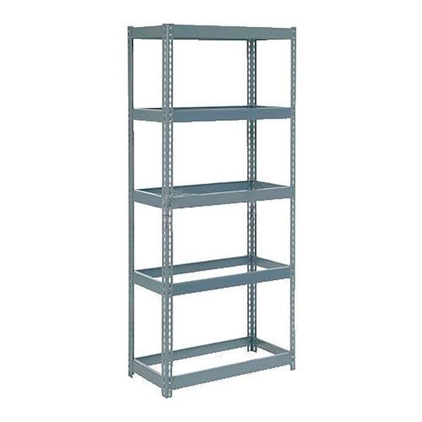 Extra Heavy Duty Shelving 36W x 12D x 60H With 5 Shelves, No Deck, Gray